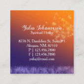 ボホトワイライトダンデリオンズ瞑想センター スクエア名刺 (裏面)