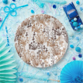 ボホト素朴ーン&ティスルアウトドリーイ ペーパープレート (パーティー)