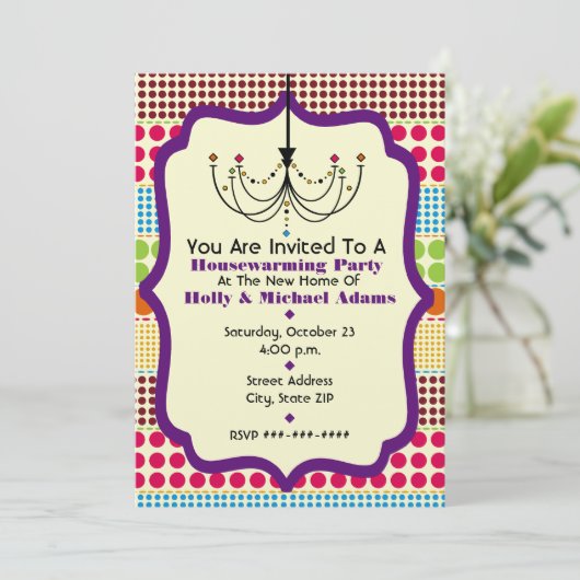 ボホドットシャンデファンキーリア引っ越し祝いパーティーパーティー 招待状 (スタンド正面)