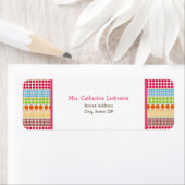 ボホドット&ピンク住所 シールステッカー ラベル (インサイチュ)