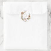 ボホドライドフローラパンパスグラス秋救日付 ラウンドシール (バッグ)