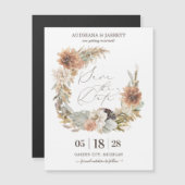 ボホドライドフローラパンパスグラス秋秋マグネット (正面/裏面)