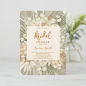 ボホドライパームズlunariaブライダルシャワー 招待状 (スタンド正面)