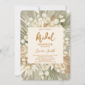 ボホドライパームズlunariaブライダルシャワー 招待状 (正面)