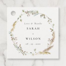 ボホドライパームパンパスグラスフローラ結婚リース フェイバータグ