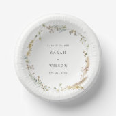 ボホドライパームパンパスグラスフローラ結婚リース ペーパーボウル (正面)