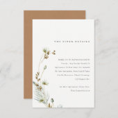 ボホドライパームパンパスグラス結婚フローラ詳細 エンクロージャーカード (正面/裏面)