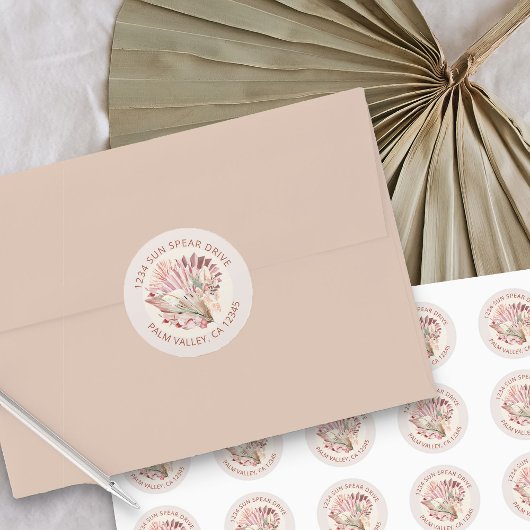 ボホドライパーム熱帯紅葉差出人住所 ラウンドシール