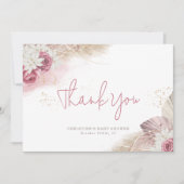 ボホドライボタニカルバラフラットサンキューカード サンキューカード (正面)
