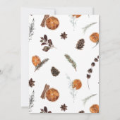 ボホドライモダンドオレンジクリスマスパーティー 招待状 (裏面)