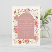 ボホドライワイルドフラワー秋の結婚式 招待状 (スタンド正面)