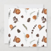 ボホドライ素朴ドオレンジリースクリスマスパーティー 招待状 (裏面)