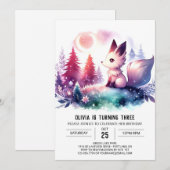 ボホドリーミーウルフ誕生日 招待状 (正面/裏面)