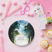 ボホドリームウッドランド誕生日 ペーパープレート (パーティー)