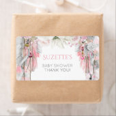 ボホドリームキャッチャーピンクグレーアイボリーフローラ羽毛 ラベル (インサイチュ)