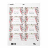 ボホドリームキャッチャーピンクグレーアイボリーフローラ羽毛 ラベル (フルシート)