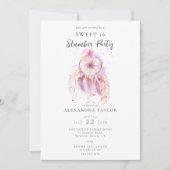 ボホドリームキャッチャーピンクスウィート16スランバーパーティー 招待状 (正面)