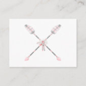 ボホドリームキャッチャーピンク灰色の羽おむつラッフル エンクロージャーカード (裏面)