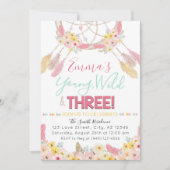 ボホドリームキャッチャーヤングワイルド&3歳 招待状 (正面)