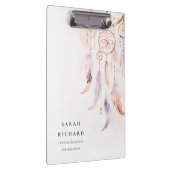 ボホドリームキャッチャー水彩薄紫赤面桃 クリップボード (右)