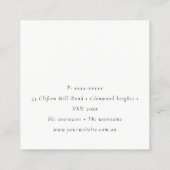 ボホドリームキャッチャー水彩薄紫赤面桃 スクエア名刺 (裏面)