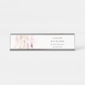 ボホドリームキャッチャー水彩薄紫赤面桃 デスクネームプレート (正面)