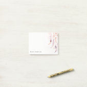 ボホドリームキャッチャー水彩薄紫赤面桃 ポストイット (デスク上)