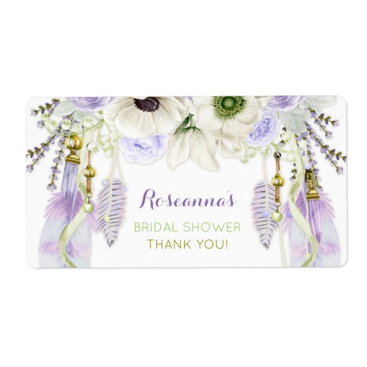 ボホドリームキャッチャー水瓶贈呈ありがとう ラベル (正面)