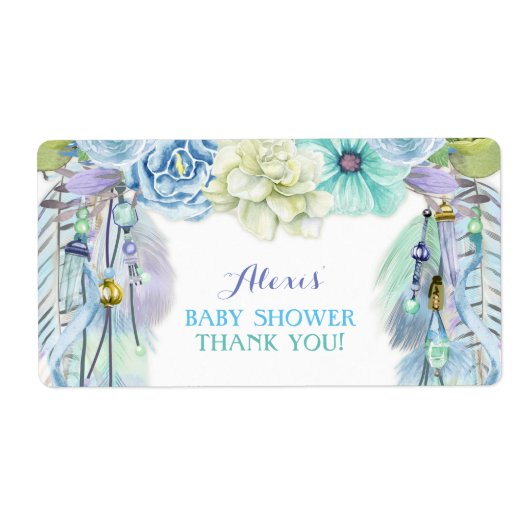 ボホドリームキャッチャー水瓶贈呈ありがとう ラベル (正面)