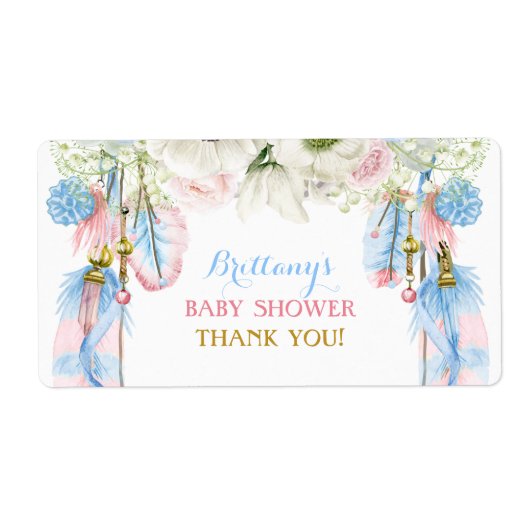 ボホドリームキャッチャー水瓶贈呈ありがとう ラベル (正面)