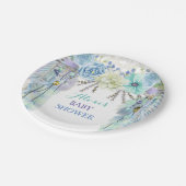 ボホドリームキャッチャー羽根部族アクアブルー ペーパープレート (アングル)