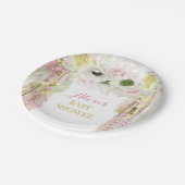 ボホドリームキャッチャー羽毛部族ピンクイエロー ペーパープレート (アングル)