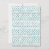 ボホドリームキャッチャー青ベビーシャワー招待状 招待状 (裏面)