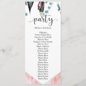 ボホドリームキャッチャー&フェザーズピンク結婚式 プログラム (裏面)