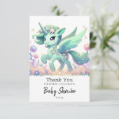 ボホドリームユニコーン赤ちゃんシャワー サンキューカード (スタンド正面)