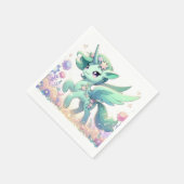 ボホドリームユニコーン赤ちゃんシャワー スタンダードカクテルナプキン (角)