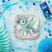 ボホドリームユニコーン赤ちゃんシャワー ペーパープレート (パーティー)