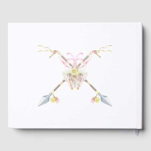 ボホドリーム捕手ピンクイエローフェザー矢印 ゲストブック (裏面)