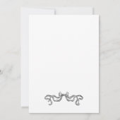 ボホドードル手書きレトロブラック&ホワイトシンプル 招待状 (裏面)