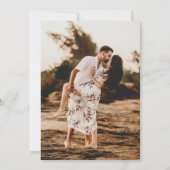 ボホドードル手書きレトロブラック&ホワイトシンプル 招待状 (裏面)