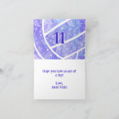 ボホドードー羽毛パープルバレーボール誕生日 カード (内部)