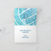 ボホドールフローラターコイズバレーボール誕生日 カード (内部)