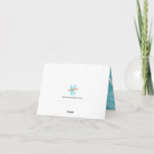 ボホドールフローラターコイズバレーボール誕生日 カード (裏面)