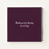 ボホナス素朴パープルバラリースゲストブック ノートブック (裏面)