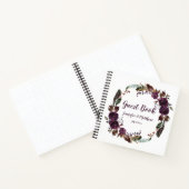 ボホナス素朴パープルバラリースゲストブック ノートブック (内部)