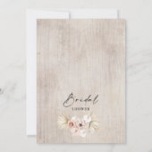 ボホナチュラルトーン素朴フローラブライダルシャワー 招待状 (裏面)