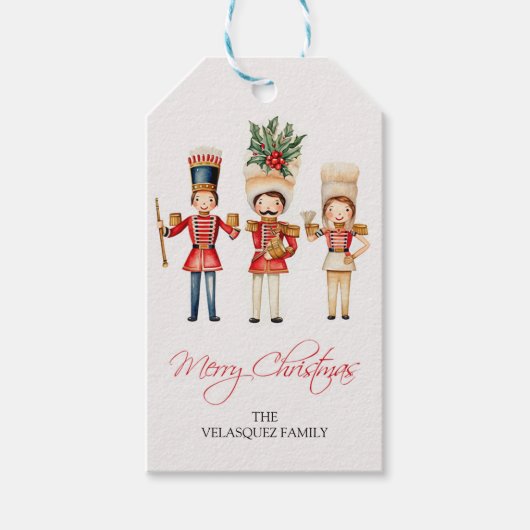 ボホナッツ割り付けソルダーズ「メリークリスマス」ギフトラベル ギフトタグ (正面)