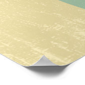 ボホニュートラルとティール(緑がかった色)抽象芸術イラストレーションアート ポスター (角)