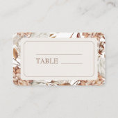 ボホニュートラルウォーターカラーパンパ結婚ス プレイスカード (裏面)