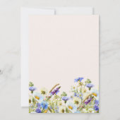 ボホニュートラルウォーター色ワイルドフラワー結婚ズインビタ 招待状 (裏面)